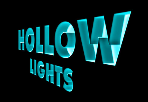 Hollow Lights Text Effect