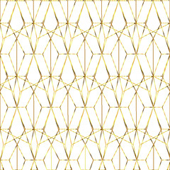 Vintage gold art deco seamless pattern vector illustration