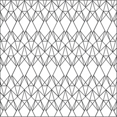 Fototapeta premium Vintage art deco seamless pattern vector illustration