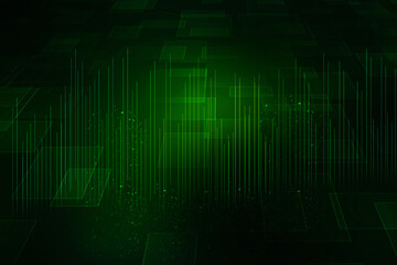 2d illustration Abstract futuristic electronic circuit technology background