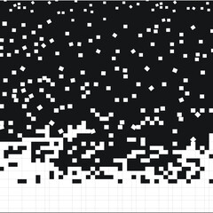 Black and white pixel background. Vector illustration for your graphic design.