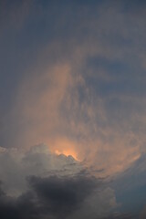 A golden sunset spreads across the sky
