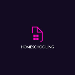 Homeschooling creative logo design template.