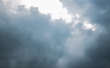 Before raining clouds.Dark cloud.Gray storm cloud.Rainy in coming.