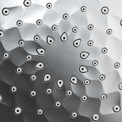 Textured surface of a shower head close-up. Background, texture