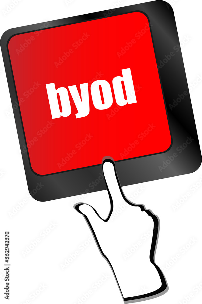 Poster byod keyboard key of a notebook computer