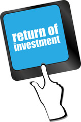 invest or investing concepts, with a message on enter key or keyboard