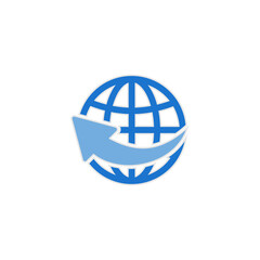 globe, world icon vector symbol illustration go to web icon