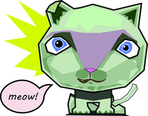 Cute cat say 