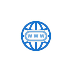 globe, world icon vector symbol illustration go to web icon