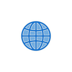 globe, world icon vector symbol illustration go to web icon