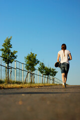 Skateboarder girl.