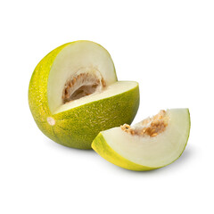 Fresh limelon fruit and a slice