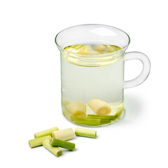 Cup of refreshing lemongrass tea