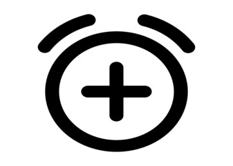 Alarm add vector icon graphic design