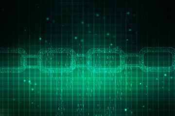 

3d illustration Stainless steel chain