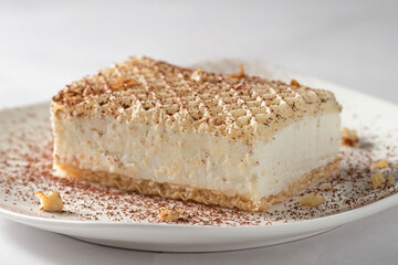 Delicious ice cream sandwich on a plate.
