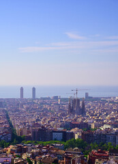 An aerial view of Barcelona, Spain