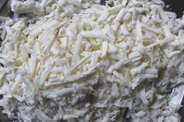 Grated Mozzarella Cheese background