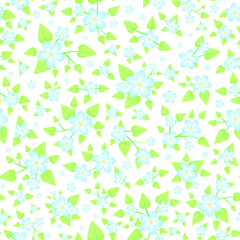 Vector Color Small Flower Seamless Pattern