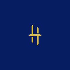 letter H logo design template