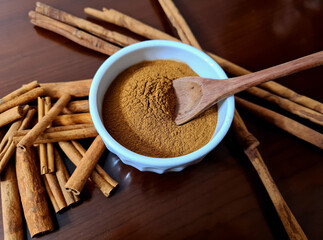 Cinnamon is a spice obtained from the inner bark of several species of trees of the genus Cinnamomum (family Lauraceae), used in both sweet and savory foods.