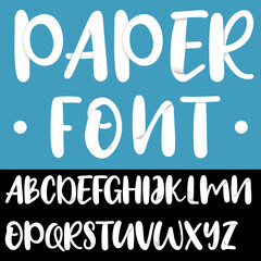 Paper folding Alphabet Vector. White Ribbon script font. Vector of modern stylized paper font. Alphabet letters. 3d alphabets set. Elements design.Strips folding abc
