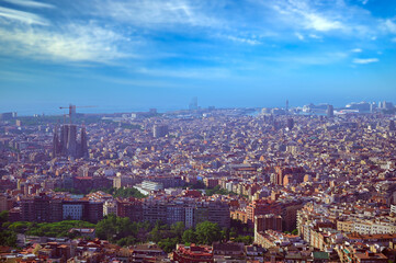 Obraz premium An aerial view of Barcelona, Spain