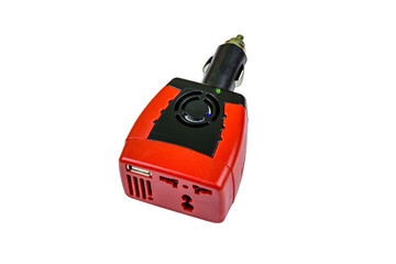 Car inverter DC to AC isolated on a white background