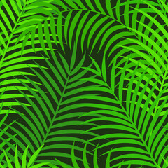 Vector Green Leaf Seamless Pattern
