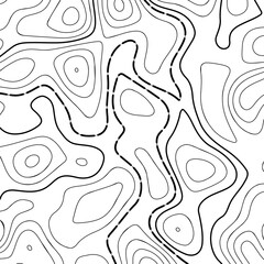 Contour illustration. Abstract topographic map background. Geography scheme.