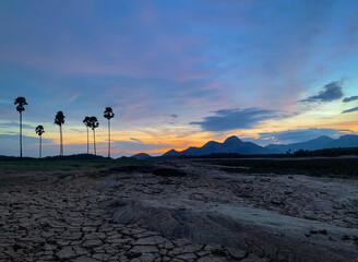 sunset in the mountains