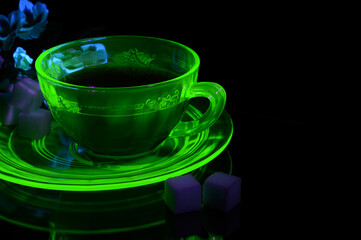 Uranium Glass Teacup