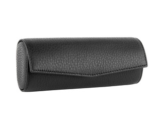 Naklejka premium Closed black leather eyeglasses case