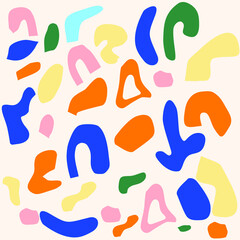 illustration vector EPS Print hand draw painted abstract modern art for wall decoration or postcard cover or textile or background or other