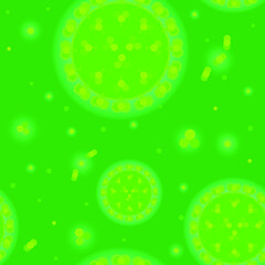 Vector Green Virus Seamless Pattern