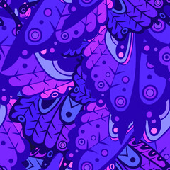 Vector Violet Butterfly Wing Seamless Pattern