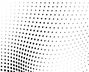 Abstract monochrome halftone pattern. Wide vector illustration