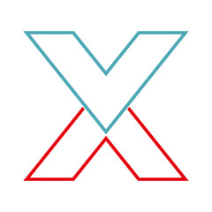 Obraz premium X Letter Logo Template vector icon design