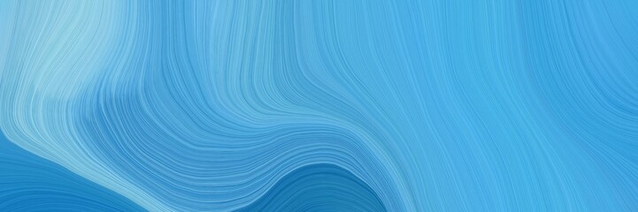 colorful and elegant vibrant creative waves graphic with modern waves background illustration with corn flower blue, sky blue and strong blue color