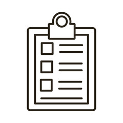 checklist clipboard line style icon