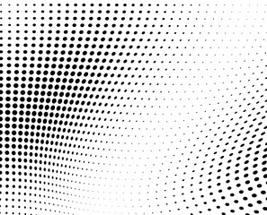 Black and white vector halftone. Industrial half tone texture. Subtle dotted gradient