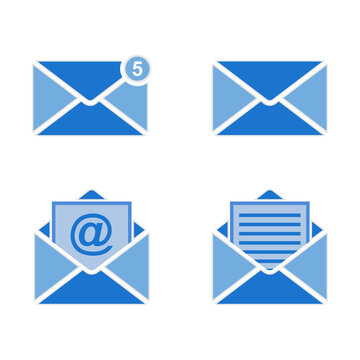 message, envelope, mail symbol icon vector illustration isolated on white background 