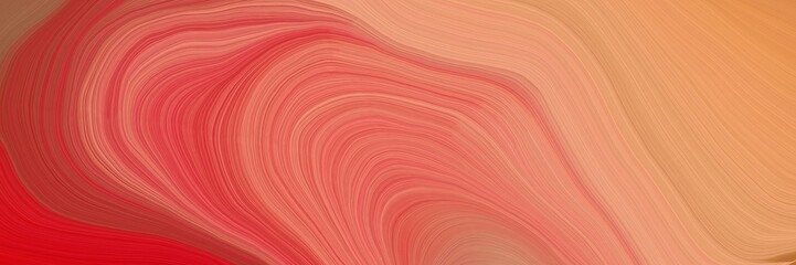 colorful and elegant vibrant abstract artistic waves graphic with elegant curvy swirl waves background illustration with salmon, firebrick and moderate red color