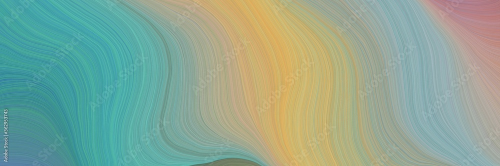 Poster colorful and elegant vibrant abstract artistic waves graphic with modern soft curvy waves background