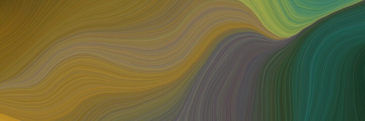 colorful and elegant vibrant abstract artistic waves graphic with modern curvy waves background design with pastel brown, dark slate gray and moderate green color