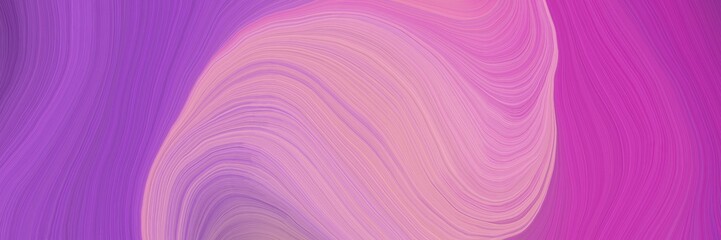 Fototapeta premium colorful and elegant vibrant abstract art waves graphic with modern soft swirl waves background design with moderate violet, pastel magenta and pastel violet color