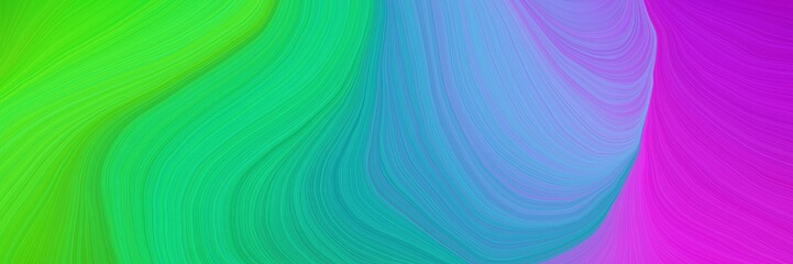 Fototapeta premium colorful and elegant vibrant abstract art waves graphic with abstract waves design with steel blue, light sea green and dark orchid color