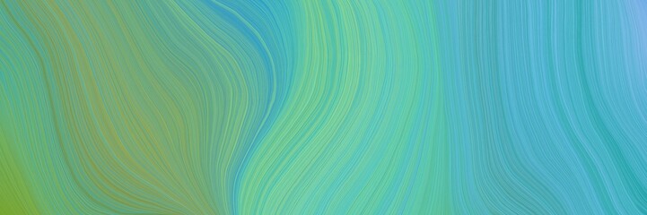 colorful and elegant vibrant background graphic with modern waves background design with medium aqua marine, gray gray and moderate green color