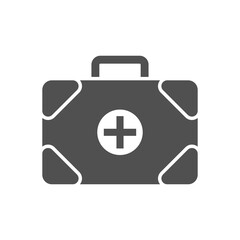 First aid kit icon in flat style.Vector illustration.